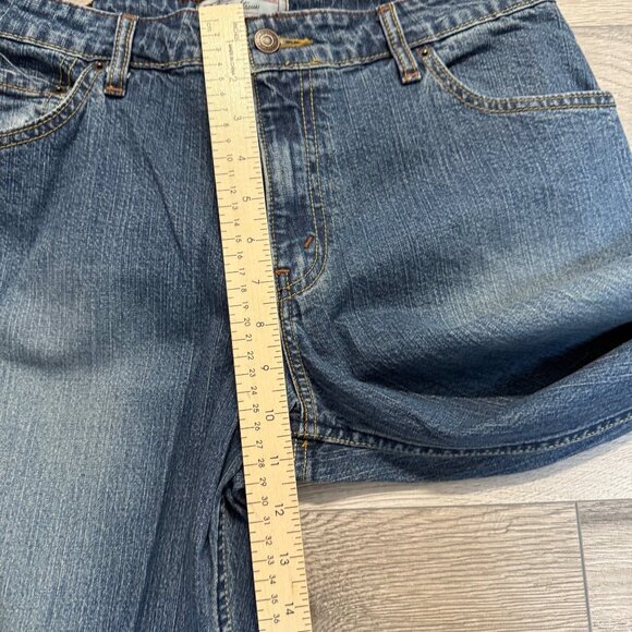 Levi Stretch Boot Cut Jeans Size 12 Short Womens Mid Rise Blue Medium Wash - Picture 11 of 13